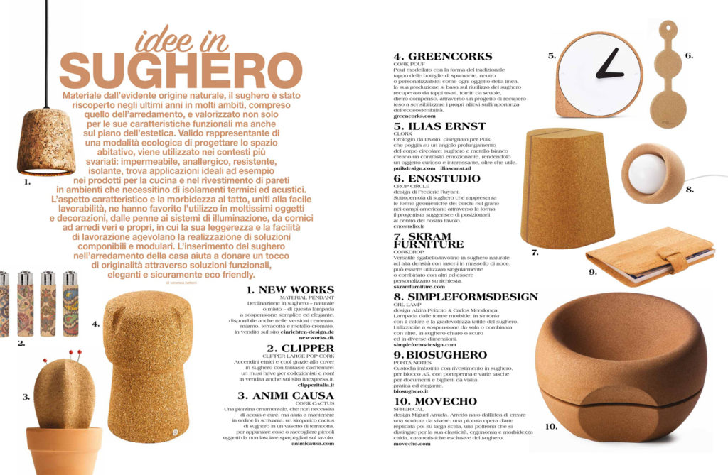 IDEE IN SUGHERO DENTROCASA gennaio 2018